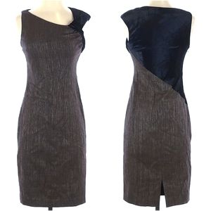 Tracy Reese Two Tone Wool Velvet Sheath Dress XS